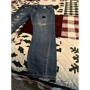 Aeropostale Kylie Boyfriend Distressed Medium Wash Jeans 12 Regular